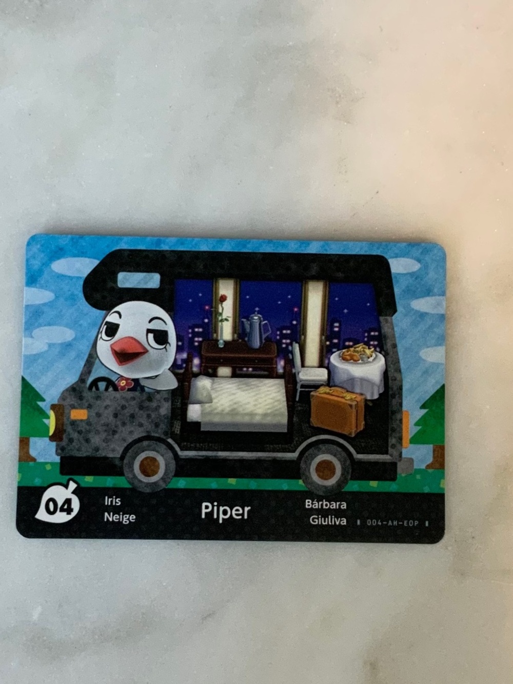 Piper 04 Animal Crossing Welcome Home Amiibo card RV series mint new unscanned